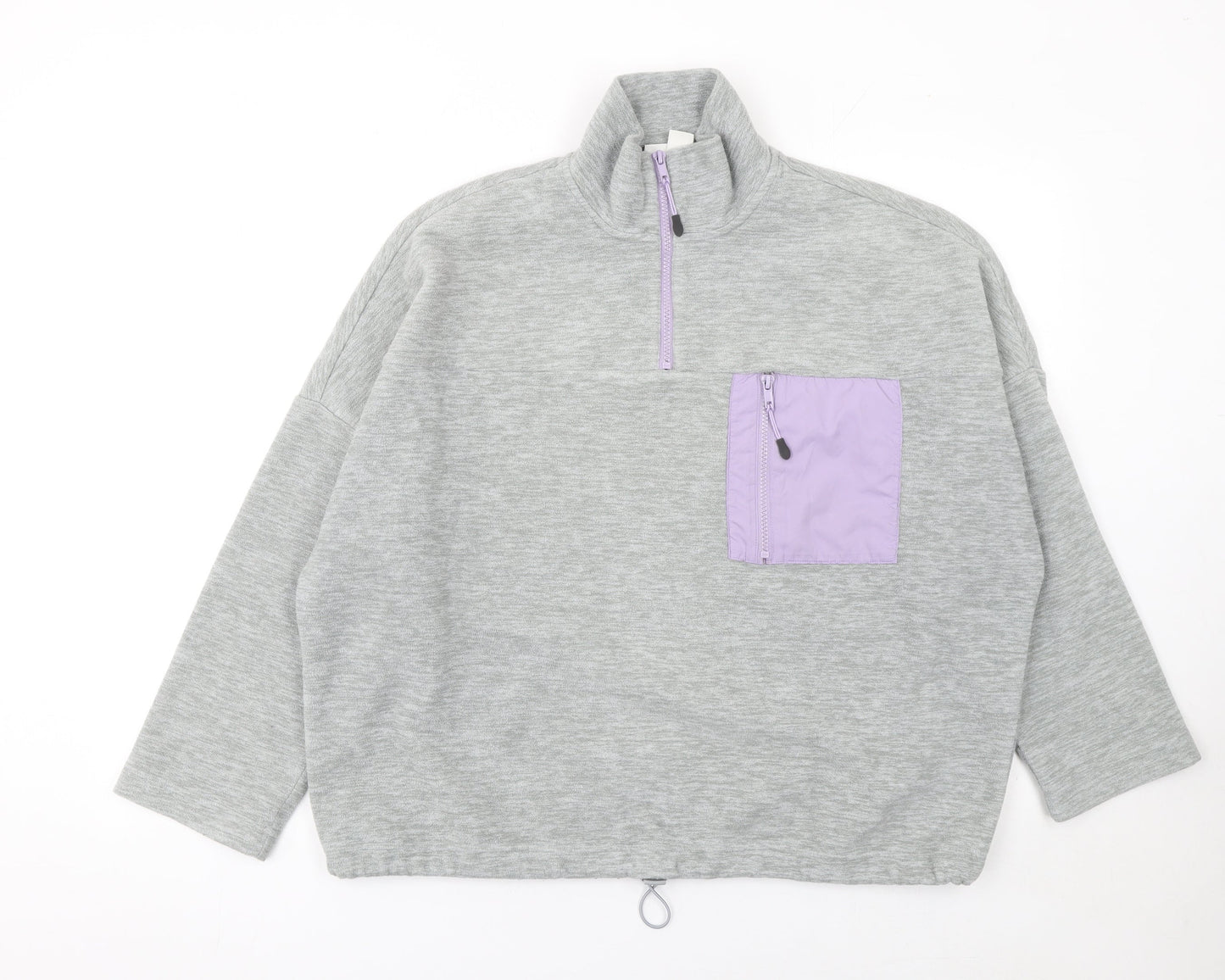 Womens UK Size S Monki Grey Pullover Sweatshirt