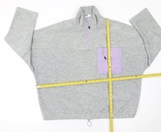 Womens UK Size S Monki Grey Pullover Sweatshirt