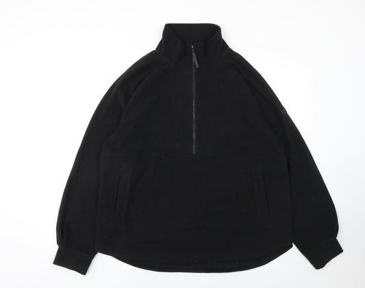 Regatta Women Black Size 16 Fleece 1/2 Zip Pullover Sweatshirt