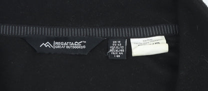 Regatta Women Black Size 16 Fleece 1/2 Zip Pullover Sweatshirt