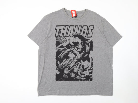 Mens UK Size 2XL Marvel at George Grey  T-Shirt