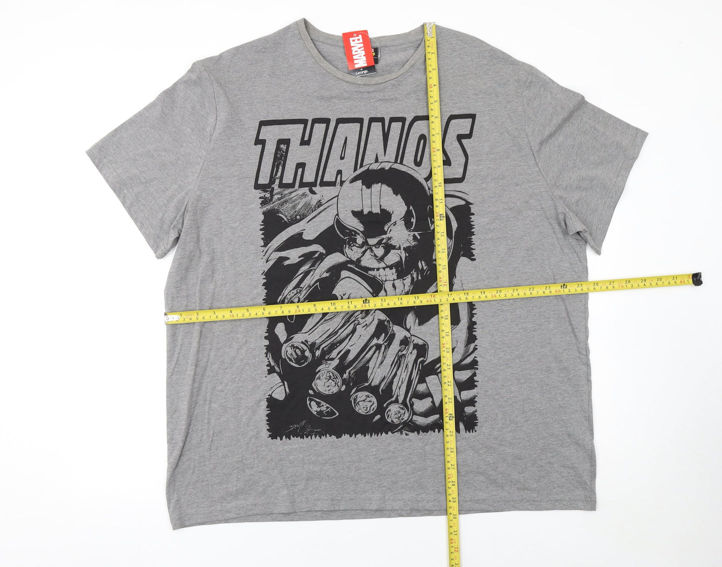 Mens UK Size 2XL Marvel at George Grey  T-Shirt