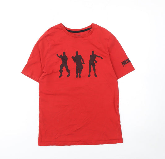 Boys UK Size 146 Fortnite Red Basic T-Shirt
