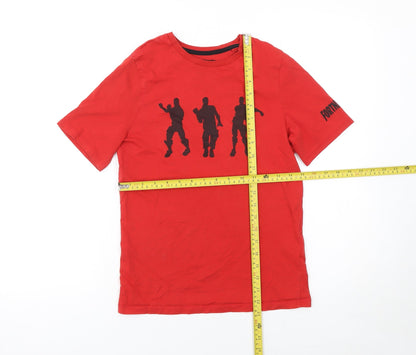 Boys UK Size 146 Fortnite Red Basic T-Shirt