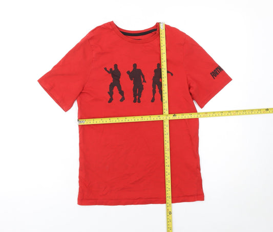 Boys UK Size 146 Fortnite Red Basic T-Shirt