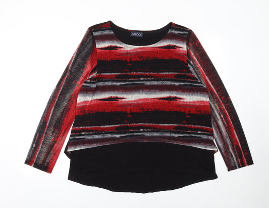 Womens UK Size 20 Saloos Red Tunic Blouse