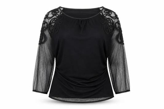 Womens UK Size M Coast Black Tunic Blouse