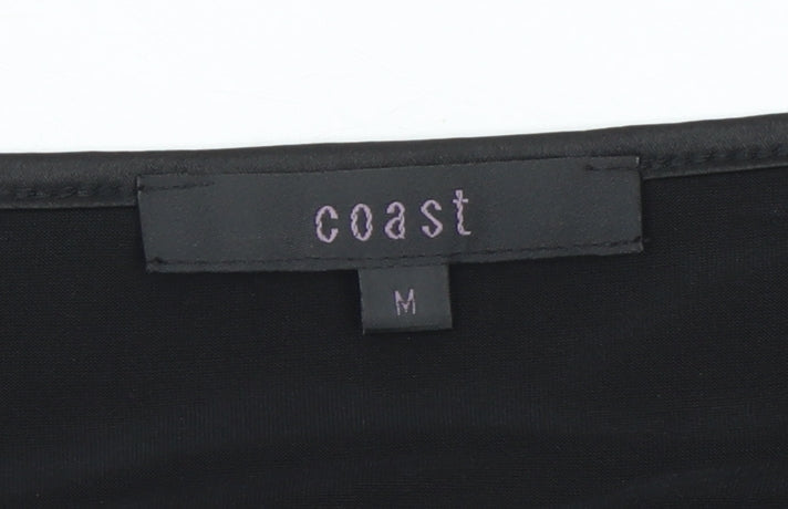 Womens UK Size M Coast Black Tunic Blouse
