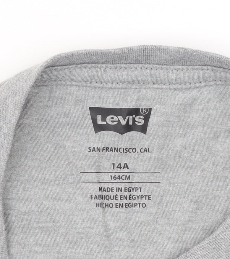 Boys UK Size 14 Years Levi's Grey Basic T-Shirt