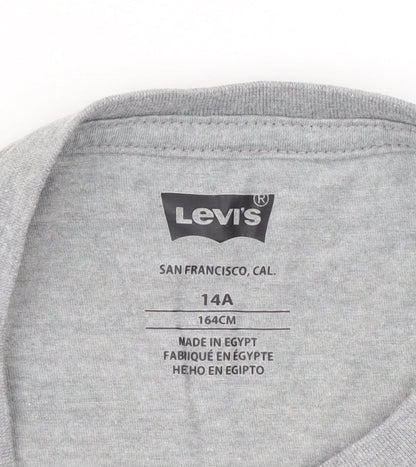 Boys UK Size 14 Years Levi's Grey Basic T-Shirt