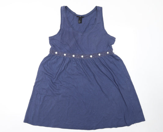 Womens UK Size 12 H&M Blue Camisole Tank