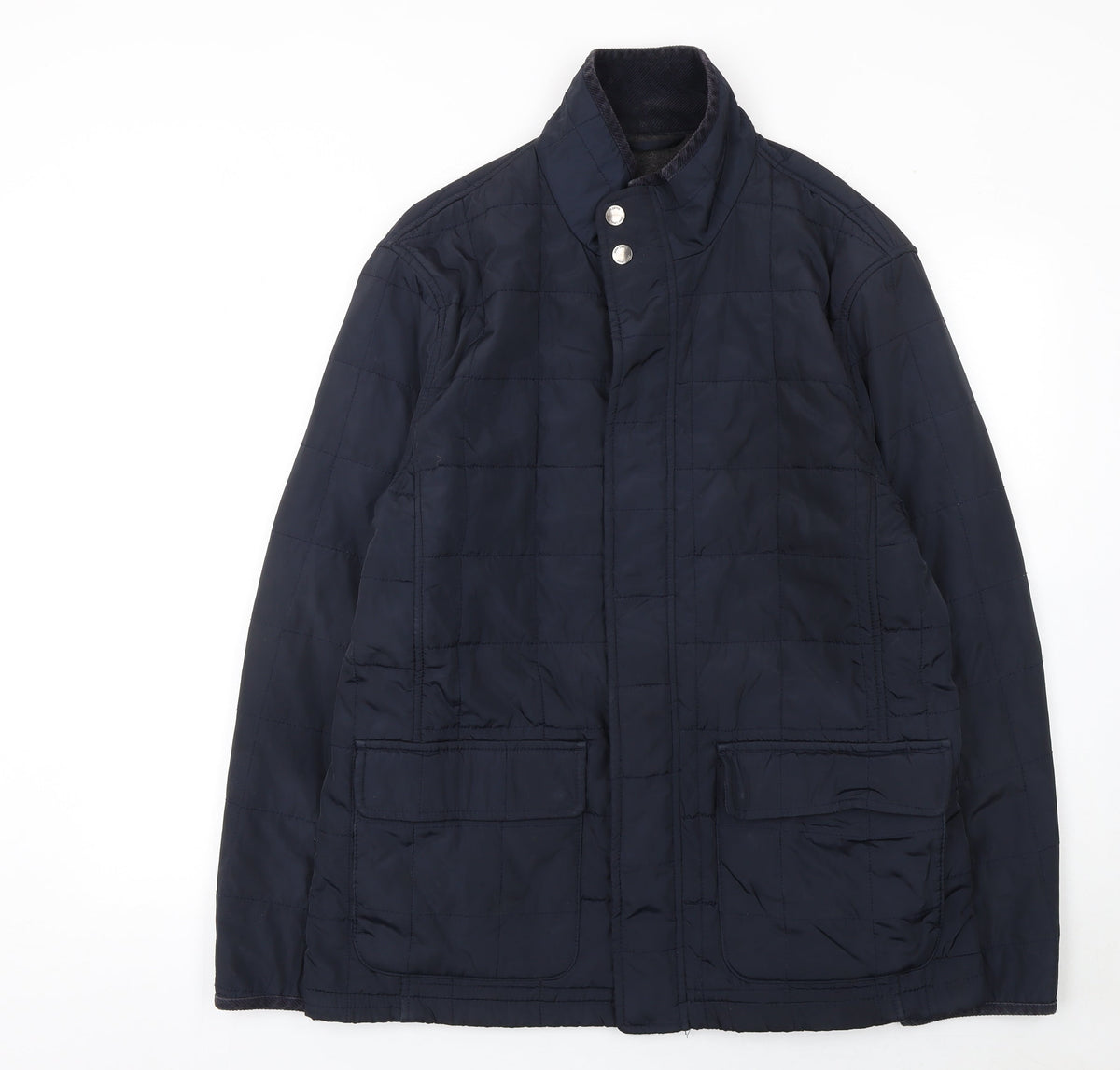 Mens UK Size L John Lewis Blue Quilted Coat