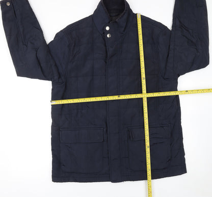 Mens UK Size L John Lewis Blue Quilted Coat
