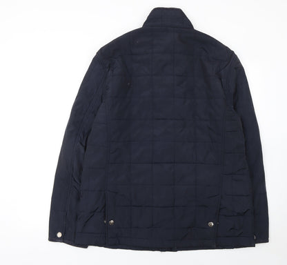 Mens UK Size L John Lewis Blue Quilted Coat