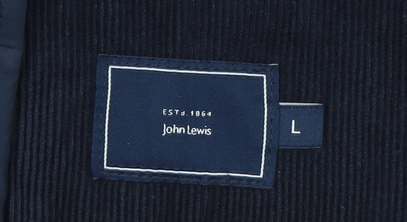 Mens UK Size L John Lewis Blue Quilted Coat