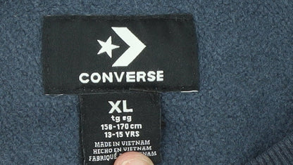 Converse Boys Blue XL Pullover Graphic Sweatshirt 13-15 Yrs Regular Fit