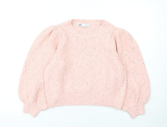 Womens UK Size M Zara Pink Pullover Jumper
