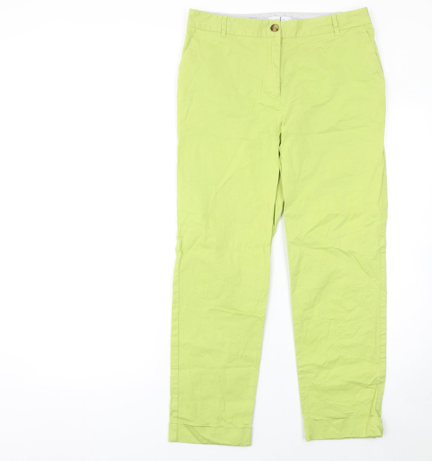 Womens UK Size 12 Jasper Conran Regular Fit Chino Green Trousers