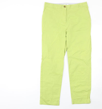Womens UK Size 12 Jasper Conran Regular Fit Chino Green Trousers