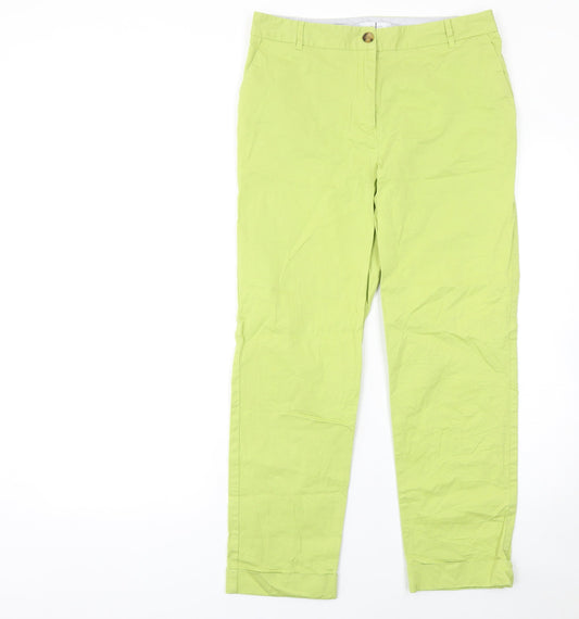 Womens UK Size 12 Jasper Conran Regular Fit Chino Green Trousers
