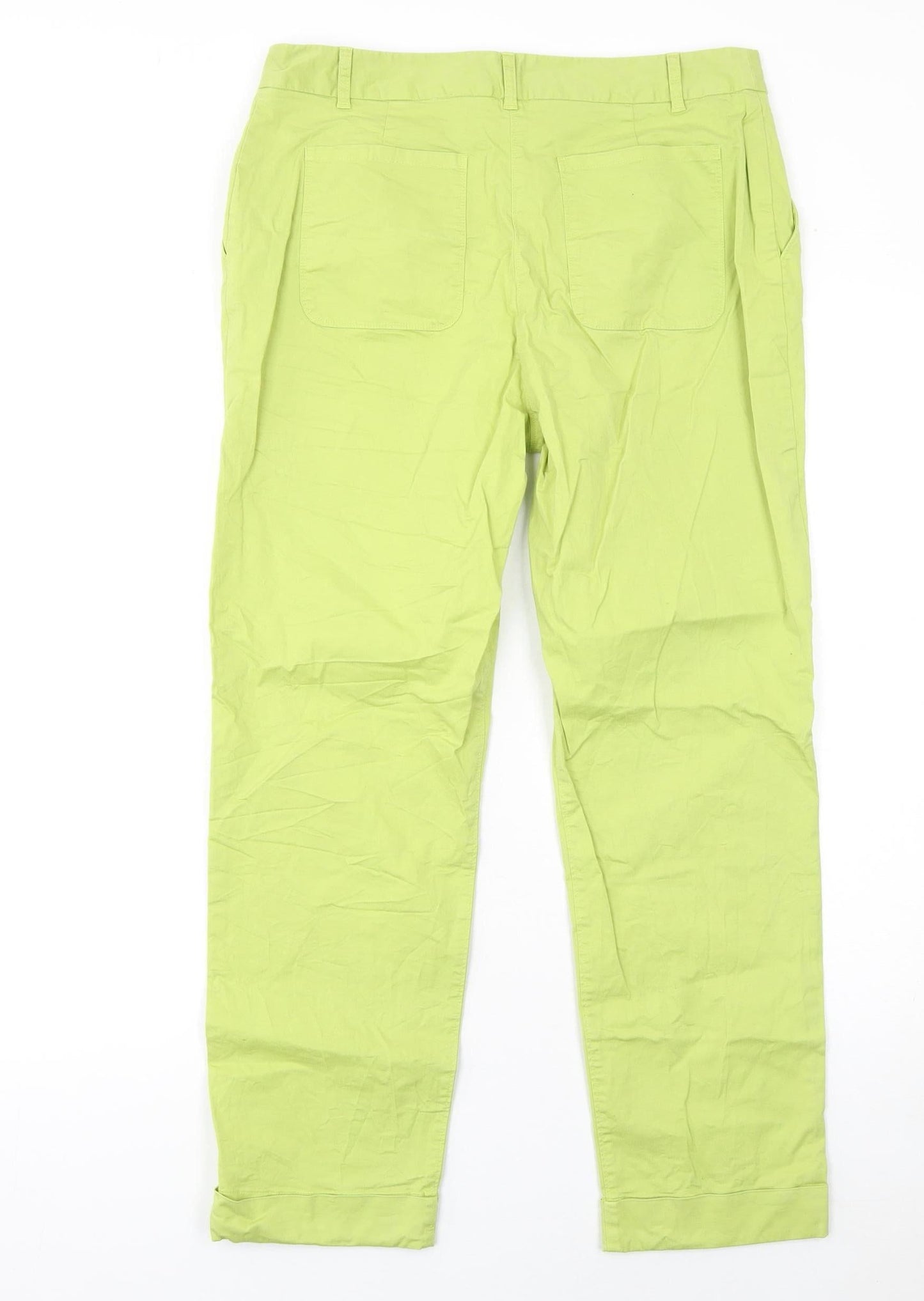 Womens UK Size 12 Jasper Conran Regular Fit Chino Green Trousers