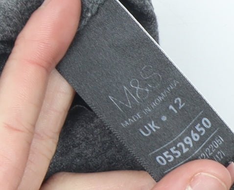 Marks and Spencer Women Grey Size 12 Bodycon Midi Dress