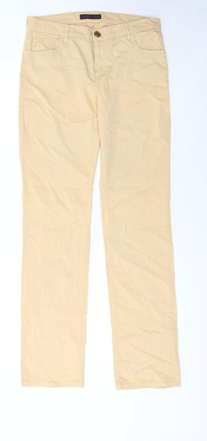 Womens UK Size 12 Trussardi Jeans Regular Fit Chino Beige Trousers