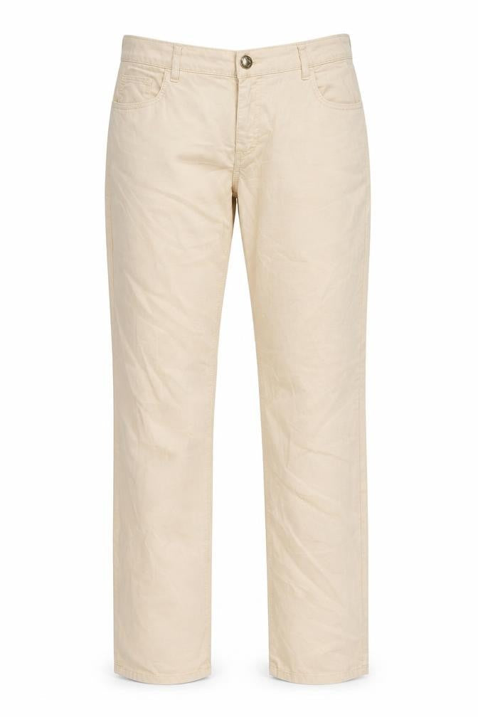 Womens UK Size 12 Trussardi Jeans Regular Fit Chino Beige Trousers