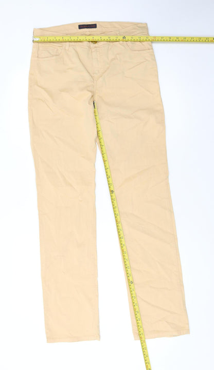 Womens UK Size 12 Trussardi Jeans Regular Fit Chino Beige Trousers