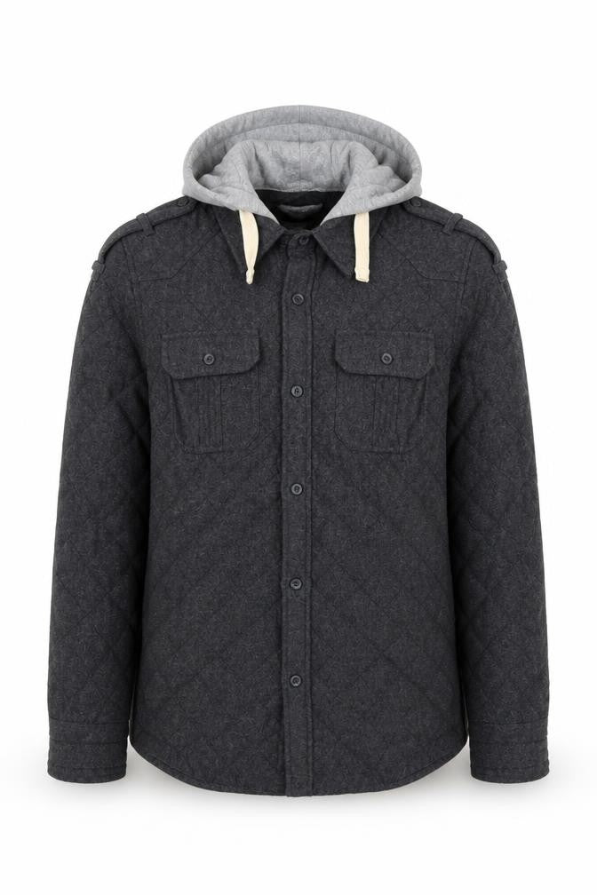 Mens UK Size S DENIM / 73 Grey Quilted Coat