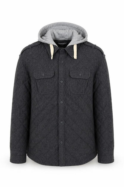 Mens UK Size S DENIM / 73 Grey Quilted Coat