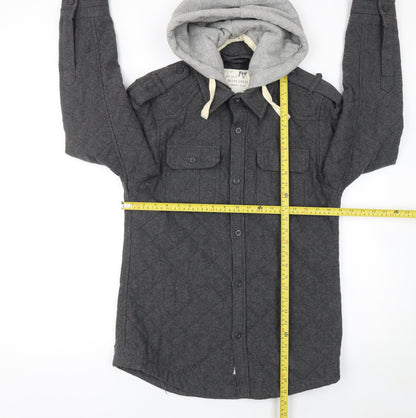 Mens UK Size S DENIM / 73 Grey Quilted Coat