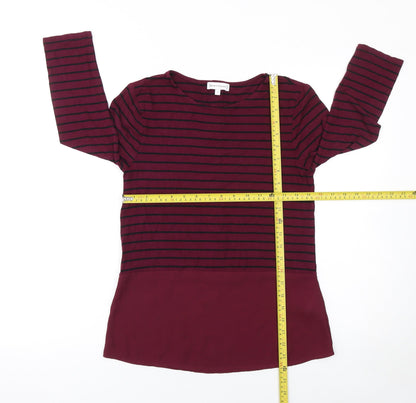 Womens UK Size 6 Warehouse Red Tunic Blouse