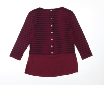 Womens UK Size 6 Warehouse Red Tunic Blouse