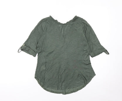 Womens UK Size XS Tiny Green Bohemian Blouse