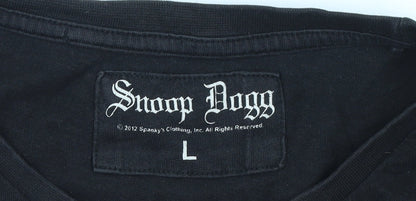 Snoop Dogg Men's Black Graphic Music T-Shirt Size L Vintage