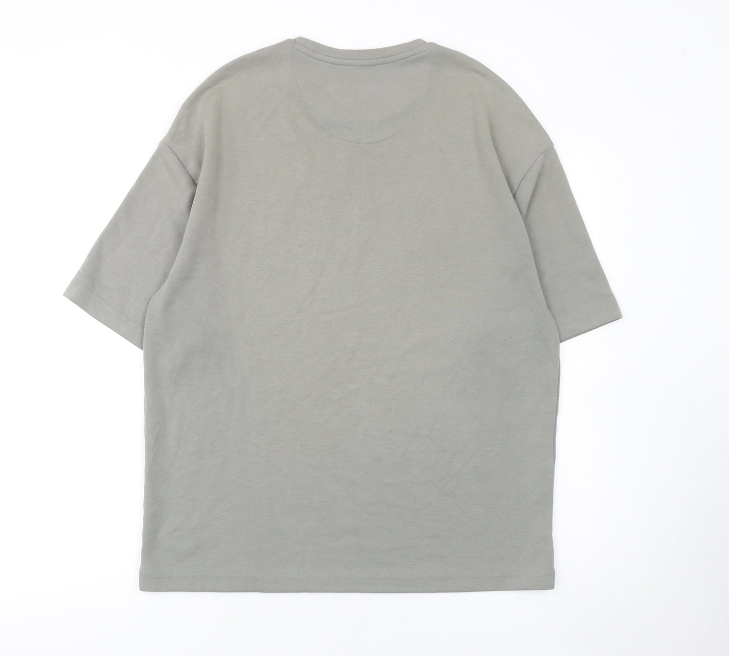 Zudio Men's Grey Explore Graphic Crew Neck Short Sleeve T-Shirt Size S