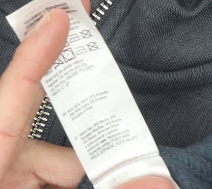 F&F Girls Blue 9-10 Years Half Zip High Neck Long Sleeve Sweatshirt