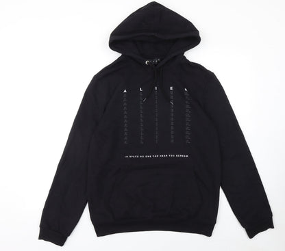 Mens UK Size S Alien Black Pullover Hoodie