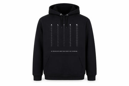 Mens UK Size S Alien Black Pullover Hoodie