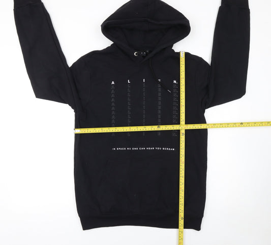 Mens UK Size S Alien Black Pullover Hoodie