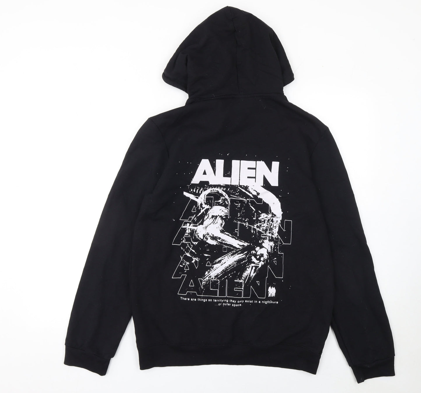 Mens UK Size S Alien Black Pullover Hoodie