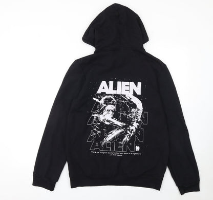 Mens UK Size S Alien Black Pullover Hoodie