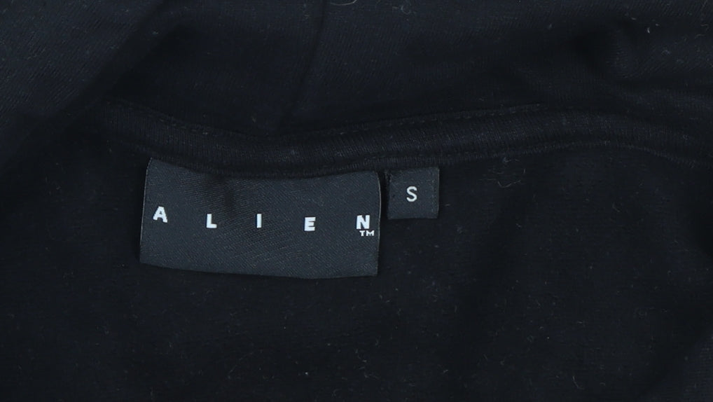 Mens UK Size S Alien Black Pullover Hoodie