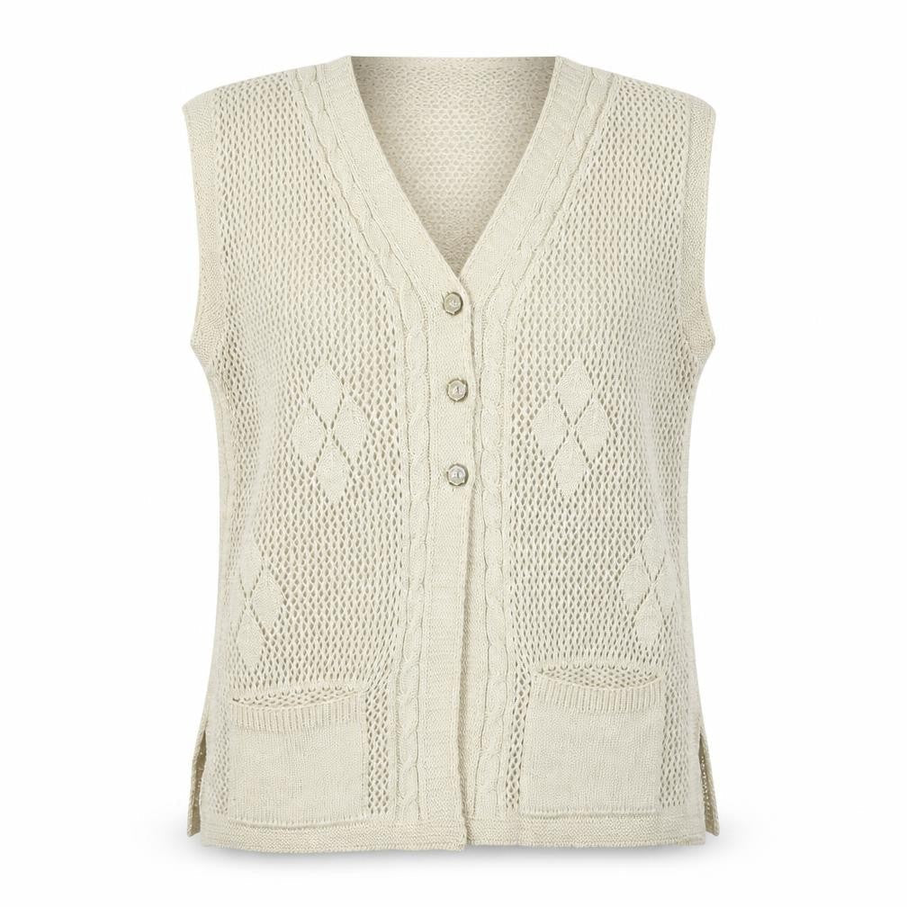 Womens UK Size S Pulse Beige Cardigan Jumper