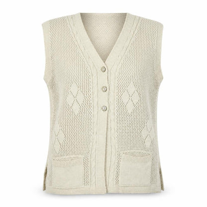Womens UK Size S Pulse Beige Cardigan Jumper