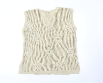 Womens UK Size S Pulse Beige Cardigan Jumper