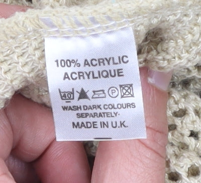 Womens UK Size S Pulse Beige Cardigan Jumper