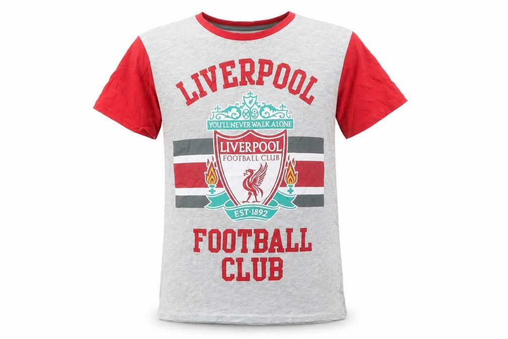 Boys UK Size 10-11 Years Liverpool Football Club Grey Basic T-Shirt