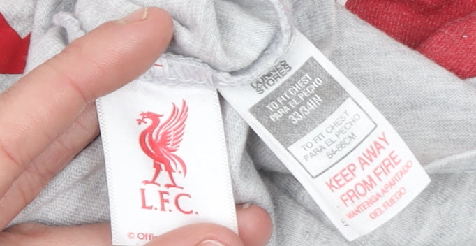 Boys UK Size 10-11 Years Liverpool Football Club Grey Basic T-Shirt